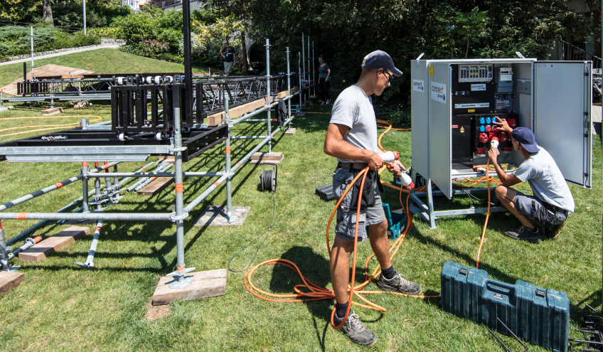 Installation von provisorischen Elektroinstallationen