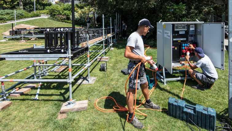 Installation von provisorischen Elektroinstallationen