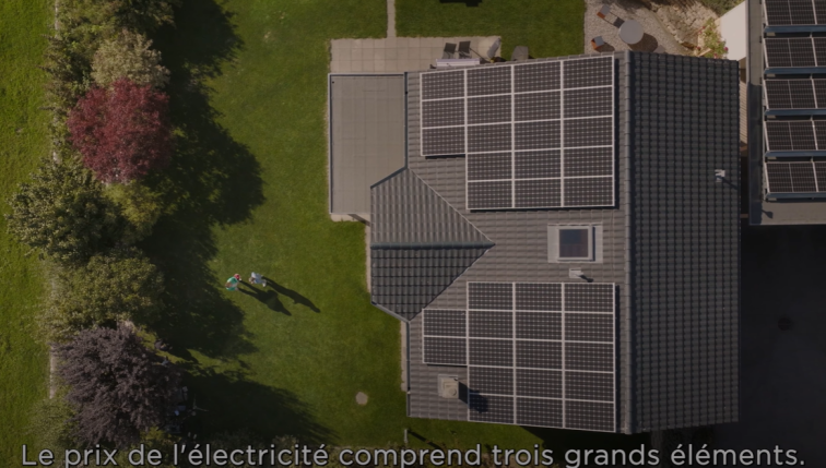 vue aérienne panneaux solaires