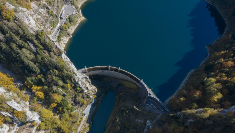 vue aérienne du Châtelot géré par Groupe E