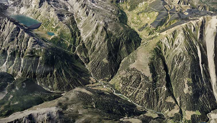 montage du barrage de Chummensee